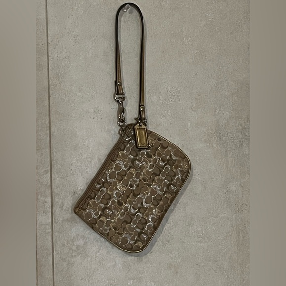 Coach Signature Glitter C Wristlet EUC - Picture 2 of 7